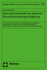 Buchcover Ziele und Instrumente der deutschen Klimaschutzrahmengesetzgebung