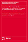 Buchcover Rechtsfolgen der politischen Verfolgung im wiedervereinigten Deutschland