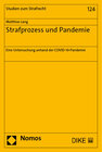 Buchcover Strafprozess und Pandemie