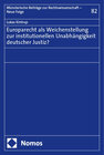 Buchcover Europarecht als Weichenstellung zur institutionellen Unabhängigkeit deutscher Justiz?