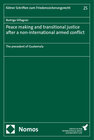 Buchcover Peace making and transitional justice after a non-international armed conflict