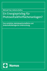 Buchcover Ein Energieprivileg für Photovoltaikfreiflächenanlagen?