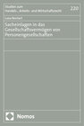 Buchcover Sacheinlagen in das Gesellschaftsvermögen von Personengesellschaften