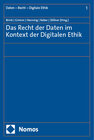 Buchcover Das Recht der Daten im Kontext der Digitalen Ethik