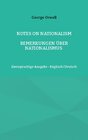 Buchcover Notes on Nationalism - Bemerkungen über Nationalismus