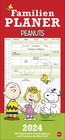 Buchcover Peanuts Familienplaner 2024. Kalender für Familien mit 5 Spalten. Humorvoll illustrierter Familien-Wandkalender mit Snoo