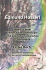 Buchcover Ideen zu einer reinen Phänomenologie und phänomenologischen Philosophie
