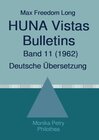 Buchcover Max Freedom Long, HUNA Vistas Bulletins, Band 11 (1962