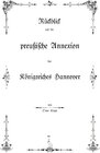 Buchcover Rückblick auf die preußische Annexion des Königreiches Hannover