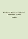 Buchcover Betrachtung zu Momenten des Verkehrsvereins Braunschweig in 123 Jahren