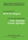 Buchcover Brief an Diognet. Erste Apologie. Zweite Apologie