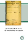 Buchcover Das Volkskundliche Archiv für Pommern und Karl Kaiser