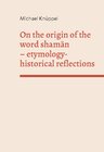 Buchcover On the origin of the word shaman