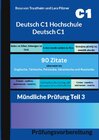 Buchcover Deutsch C1 Hochschule - Deutsch C1 * 90 Zitate für die mündliche Prüfung