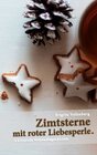 Buchcover Zimtsterne mit roter Liebesperle