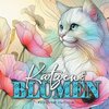 Buchcover Katzen und Blumen Malbuch für Erwachsene