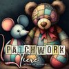 Buchcover Patchwork Tiere Malbuch für Erwachsene