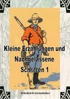 Buchcover Kleine Erzählungen und Nachgelassene Schriften 1