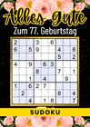 Buchcover 77 Geburtstag Geschenk | Alles Gute zum 77. Geburtstag - Sudoku