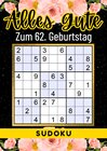 Buchcover 62 Geburtstag Geschenk | Alles Gute zum 62. Geburtstag - Sudoku