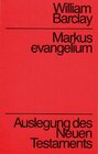 Buchcover Auslegung des Neuen Testaments / Markusevangelium
