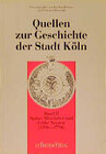 Buchcover Quellen zur Geschichte der Stadt Köln