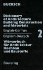 Buchcover Wörterbuch für Architektur, Hochbau und Baustoffe. Dictionary of...