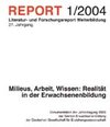 Buchcover Milieus, Arbeit, Wissen: Realität in der Erwachsenenbildung