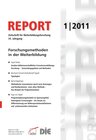 Buchcover REPORT 01/2011 - Forschungsmethoden in der Weiterbildung