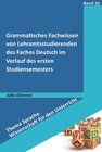 Buchcover Grammatisches Fachwissen von Lehramtsstudierenden des Faches Deutsch