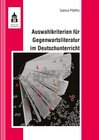 Buchcover Auswahlkriterien für Gegenwartsliteratur im Deutschunterricht