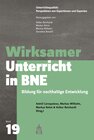 Buchcover Wirksamer Unterricht in BNE