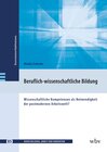 Buchcover Beruflich-wissenschaftliche Bildung
