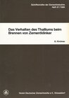 Buchcover Heft 47: Das Verhalten des Thalliums beim Brennen von Zementklinker