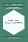 Buchcover General Lattice Theory