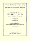 Buchcover Commentationes arithmeticae