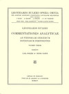 Buchcover Commentationes analyticae ad theoriam serierum infinitarum pertinentes 1st part