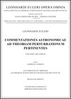 Buchcover Commentationes astronomicae ad theoriam perturbationum pertinentes 2nd part