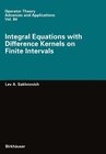 Buchcover Integral Equations with Difference Kernels on Finite Intervals