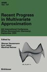 Buchcover Recent Progress in Multivariate Approximation