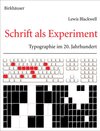 Buchcover Schrift als Experiment