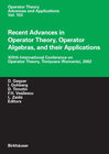 Buchcover Recent Advances in Operator Theory, Operator Algebras, and their Applications