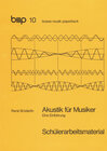 Buchcover Akustik für Musiker. Eine Einführung