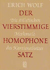 Buchcover Der vierstimmige homophone Satz
