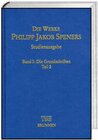 Buchcover Die Werke Philipp Jakob Speners / Studienausgabe