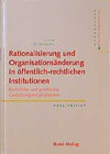 Buchcover Rationalisierung und Organisationsänderung in der öffentlichen Verwaltung