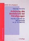 Buchcover Anhörung des Betriebsrats bei Kündigungen