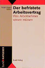 Buchcover Der befristete Arbeitsvertrag