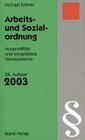 Buchcover Arbeits- und Sozialordnung