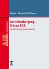 Buchcover Betriebsübergang - § 613a BGB